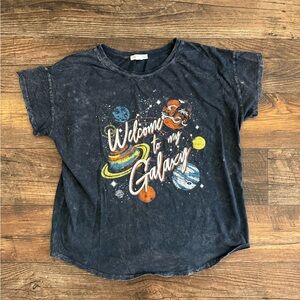 Promesa black Acid Wash Graphic Tee